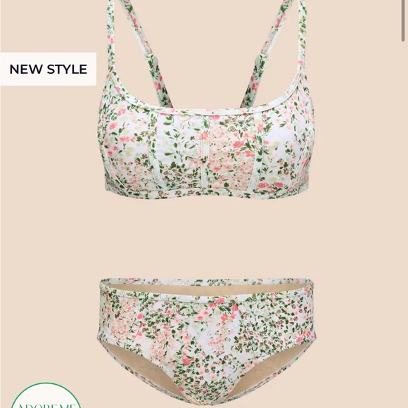 Adore Me Valcea bikini - Cream and Pink - Picture 2 of 5